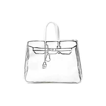 Classic White Sketch KL Tote Bag