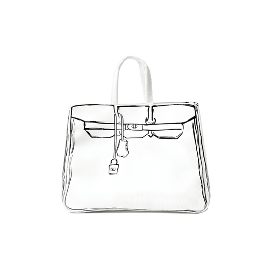Classic White Sketch KL Tote Bag