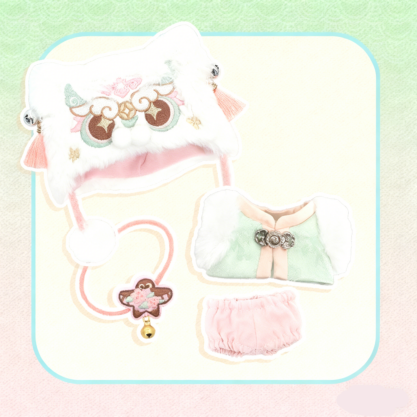 SP Lunar Lion Dance Winter Outfit Set | Fits Skull Panda Plush V1 V2 V3