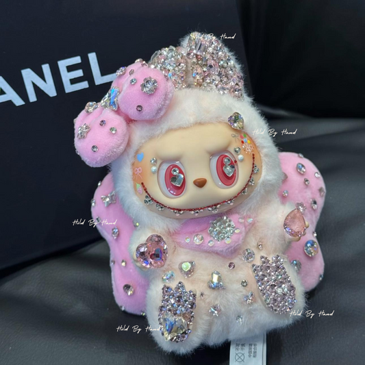Authentic Pop Mart Labubu Have a Seat Dada Vinyl Plush Customized with Swarovski Crystals – Handmade Collectible