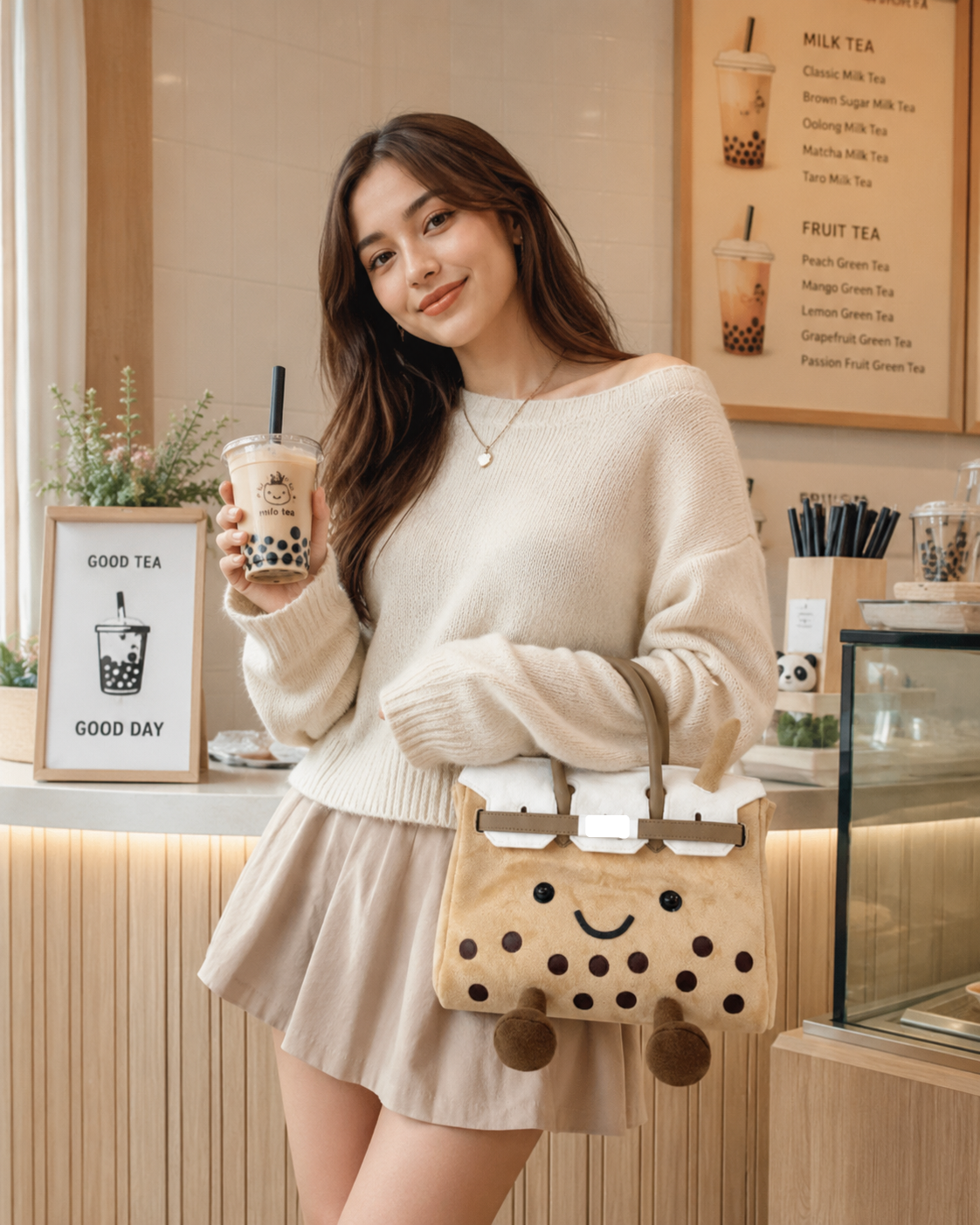 Classic Boba Milk Tea Fluff BK Bag