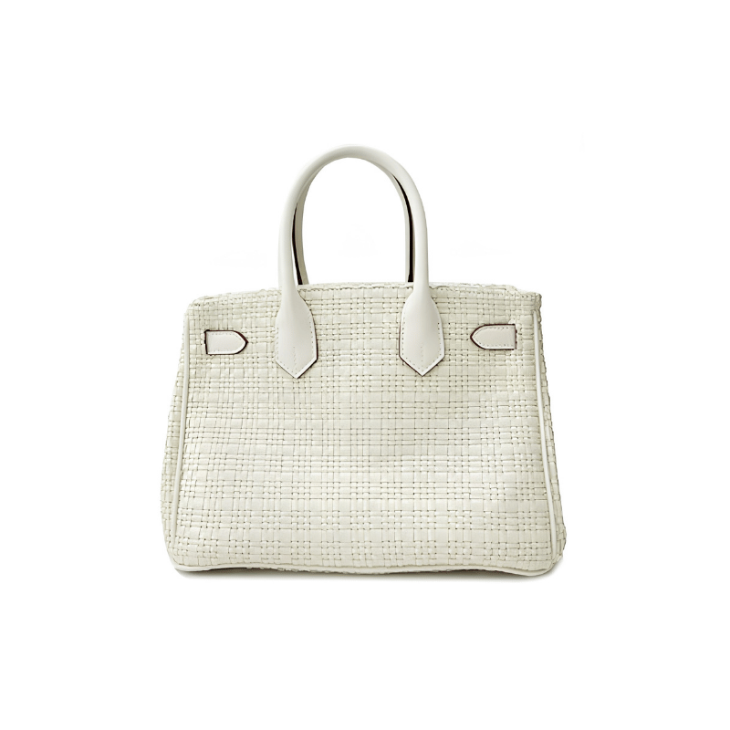 Classic Cream Woven Fluff BK Bag