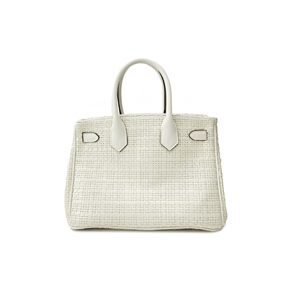 Classic Cream Woven Fluff BK Bag