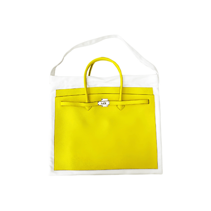 Large Lemon White BK Tote Bag