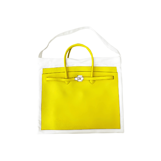 Large Lemon White BK Tote Bag