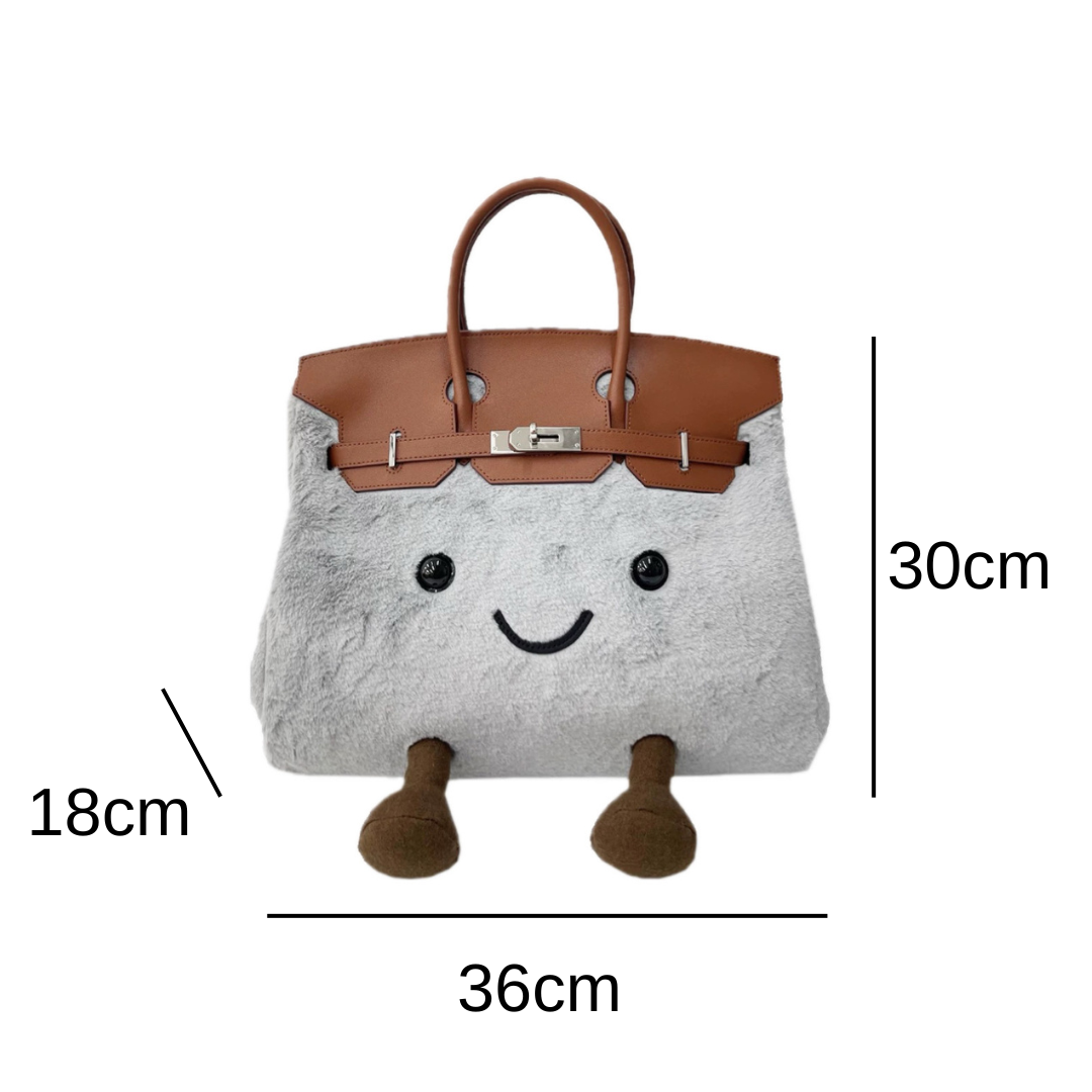Petite Grey Fluff BK Bag