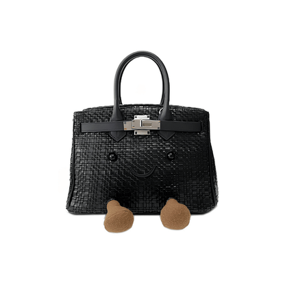Classic Black Woven Fluff BK Bag