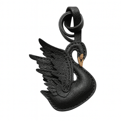 Graceful Swan Handmade Leather Charm