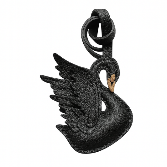Graceful Swan Handmade Leather Charm
