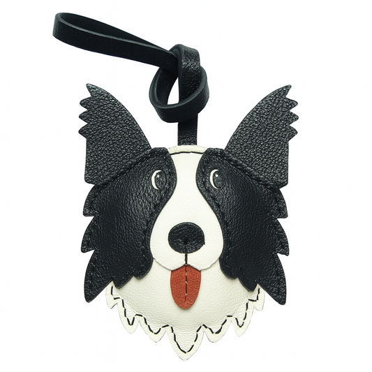 Border Collie Handmade Leather Charm
