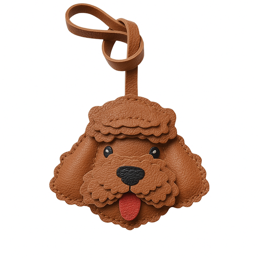 Poodle Handmade Leather Charm