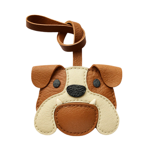 Brave Bulldog Handmade Leather Charm