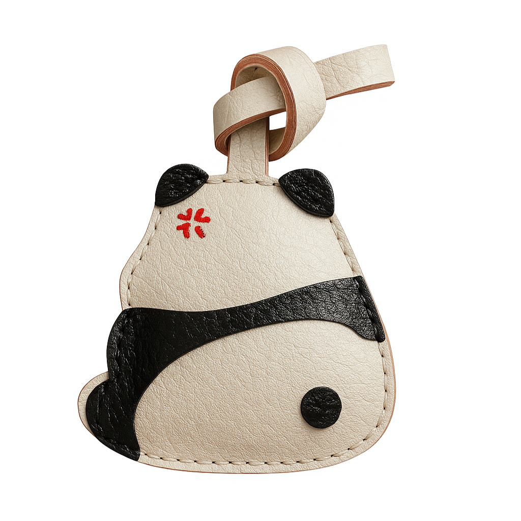 Moodie Panda Handmade Leather Charm