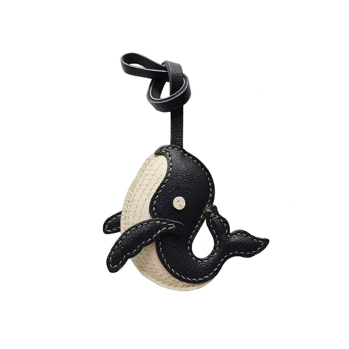 Orca Whale Handmade Leather Charm