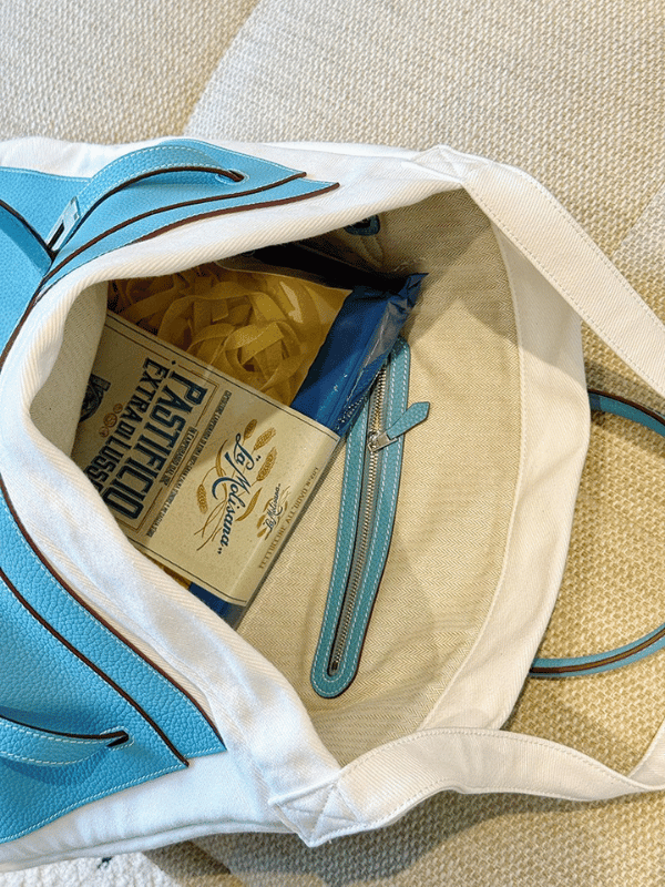 Classic Turquoise White BK Tote Bag