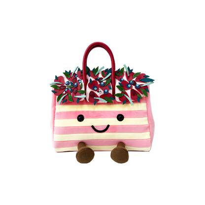 Classic Berry Stripe Fluff BK Bag