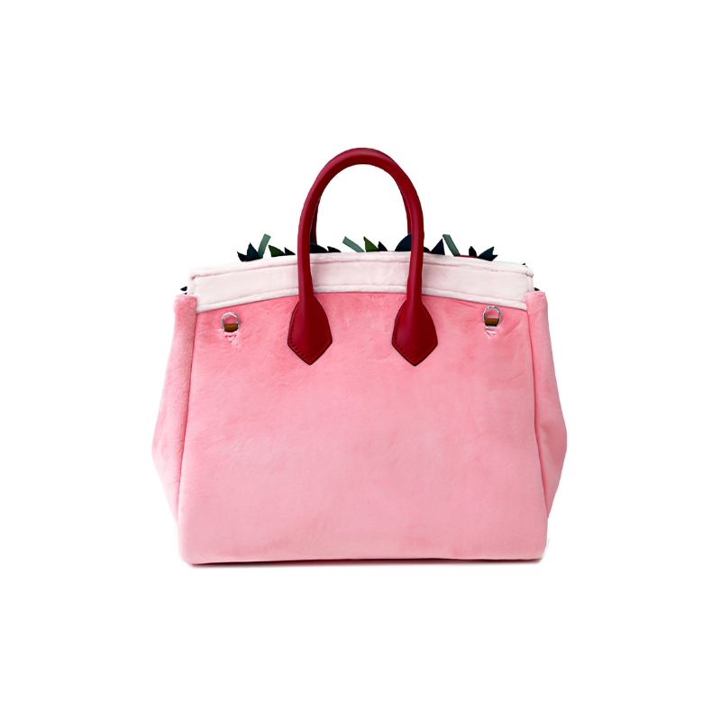 Classic Berry Stripe Fluff BK Bag