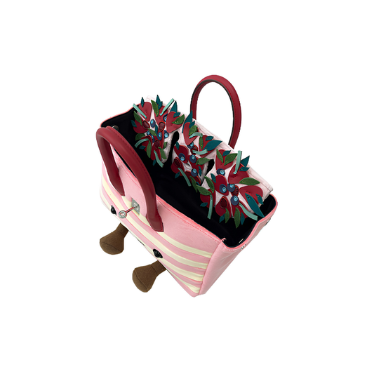 Classic Berry Stripe Fluff BK Bag