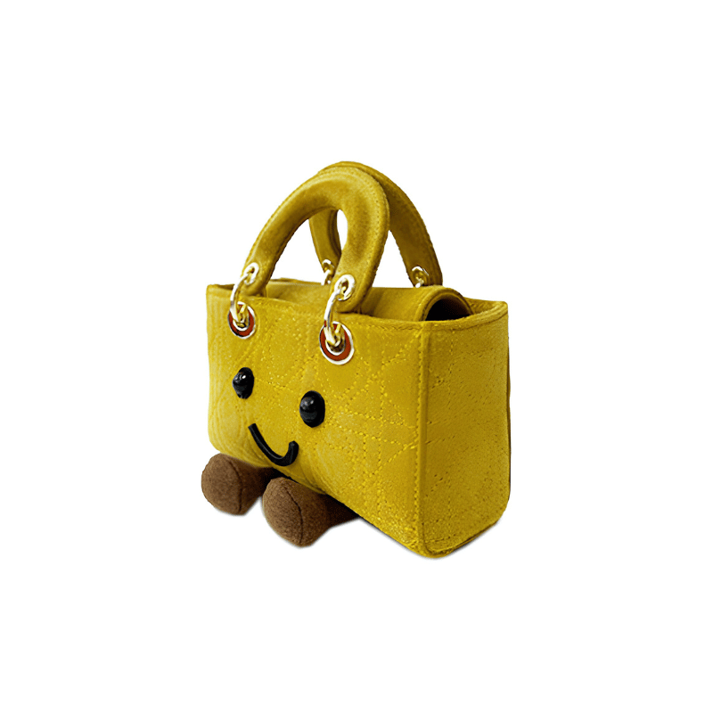 Mustard Heart Fluff Mini Bag