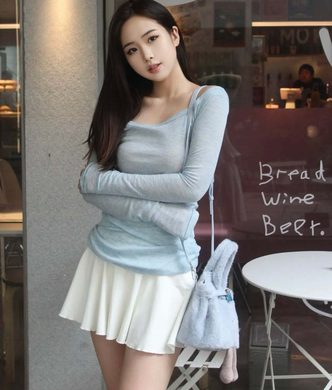 Classic Cloud Blue Pluffy BK Bag
