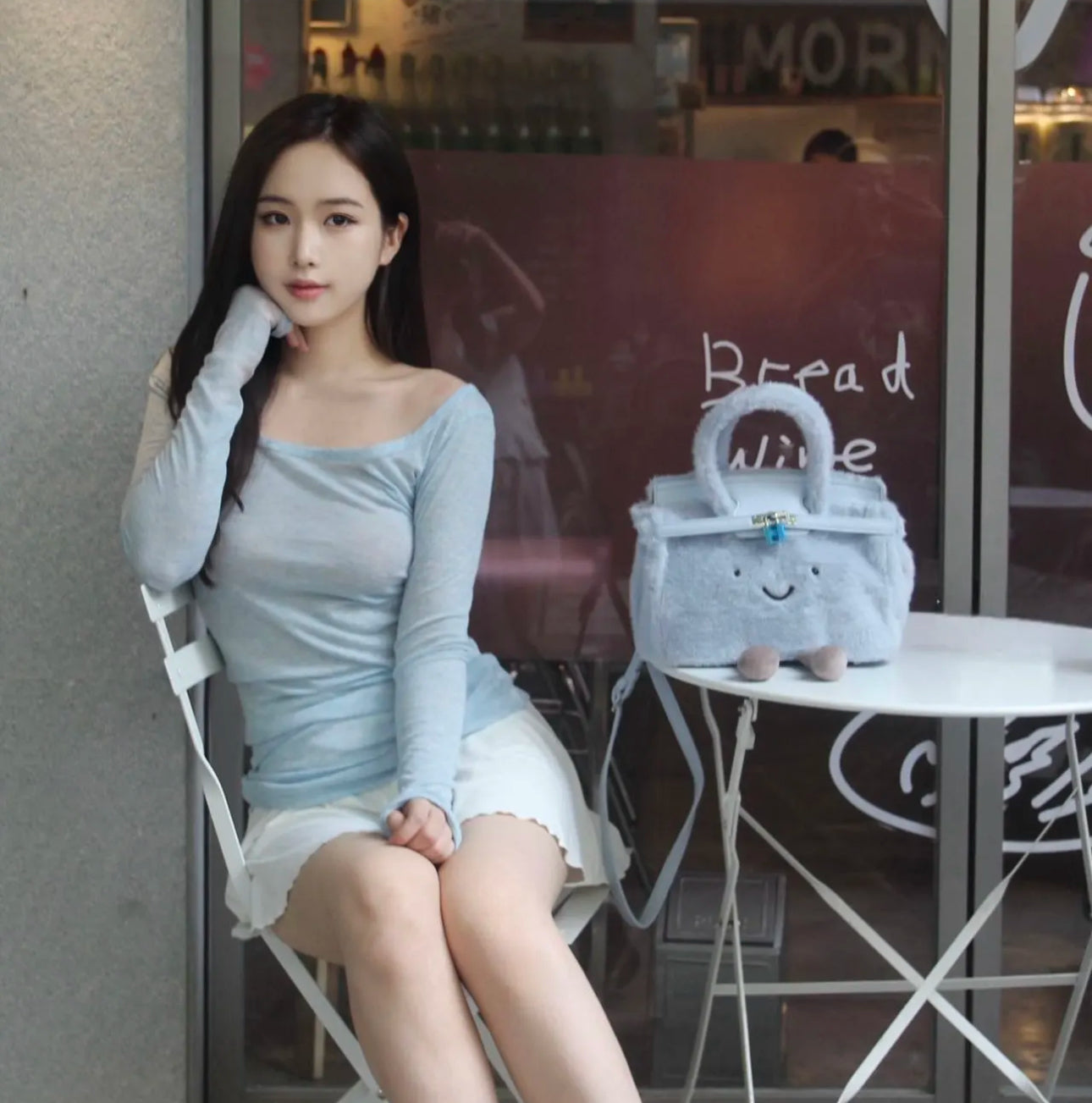 Classic Cloud Blue Pluffy BK Bag