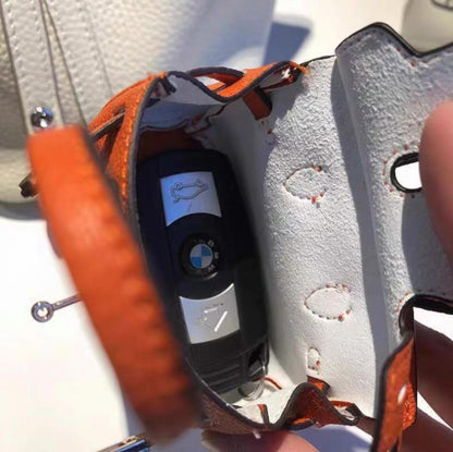 Mini Top Handle Lock Bag Charm Keychain