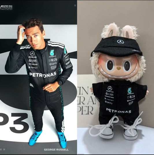 F1 Outfit Labubu - Inspired Mercedes Team