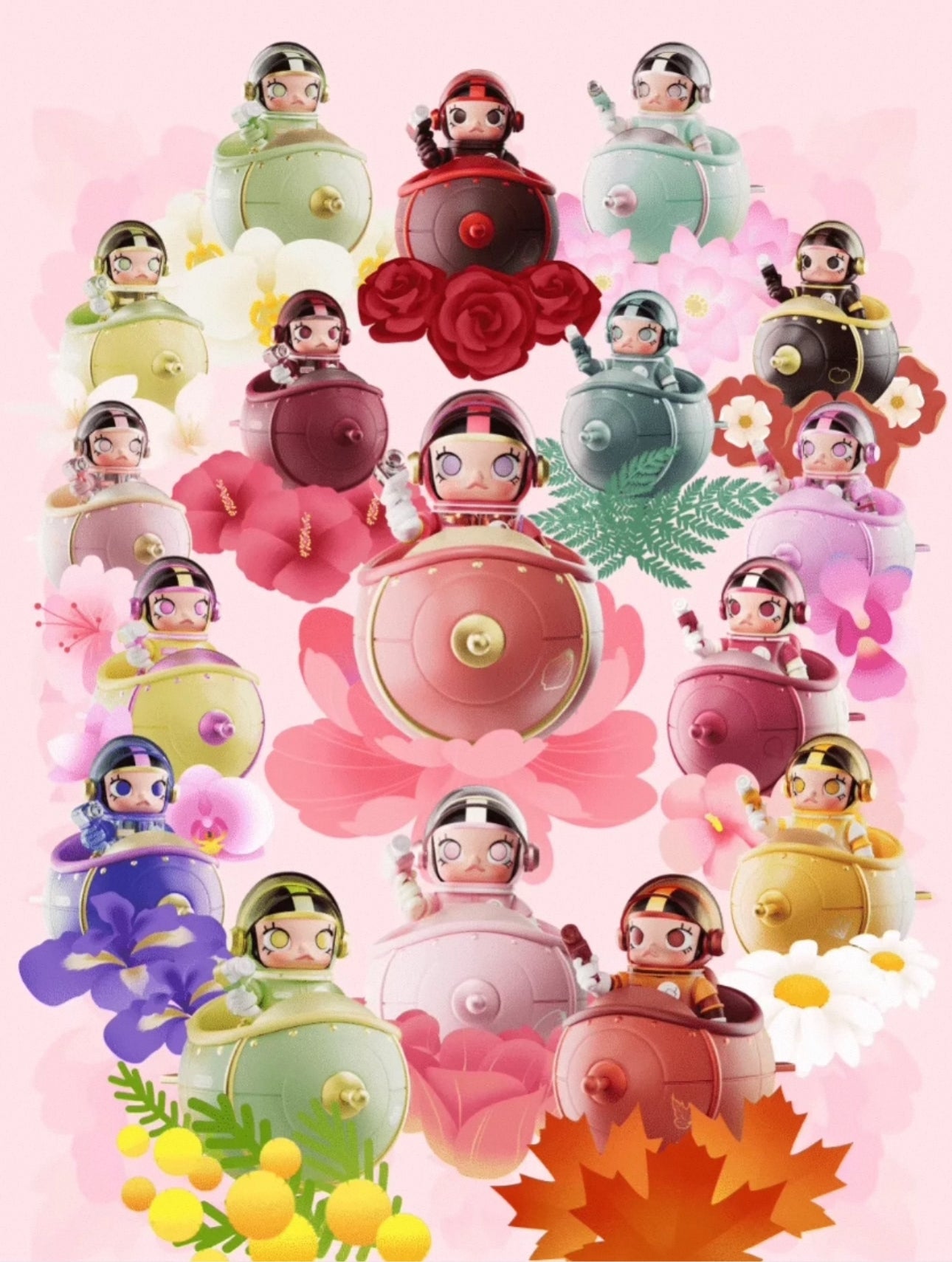 MEGA SPACE MOLLY 100% Blooming Orchid【蘭】 MEGA Space Molly 100% Blooming Series Moon Orchid Figurine