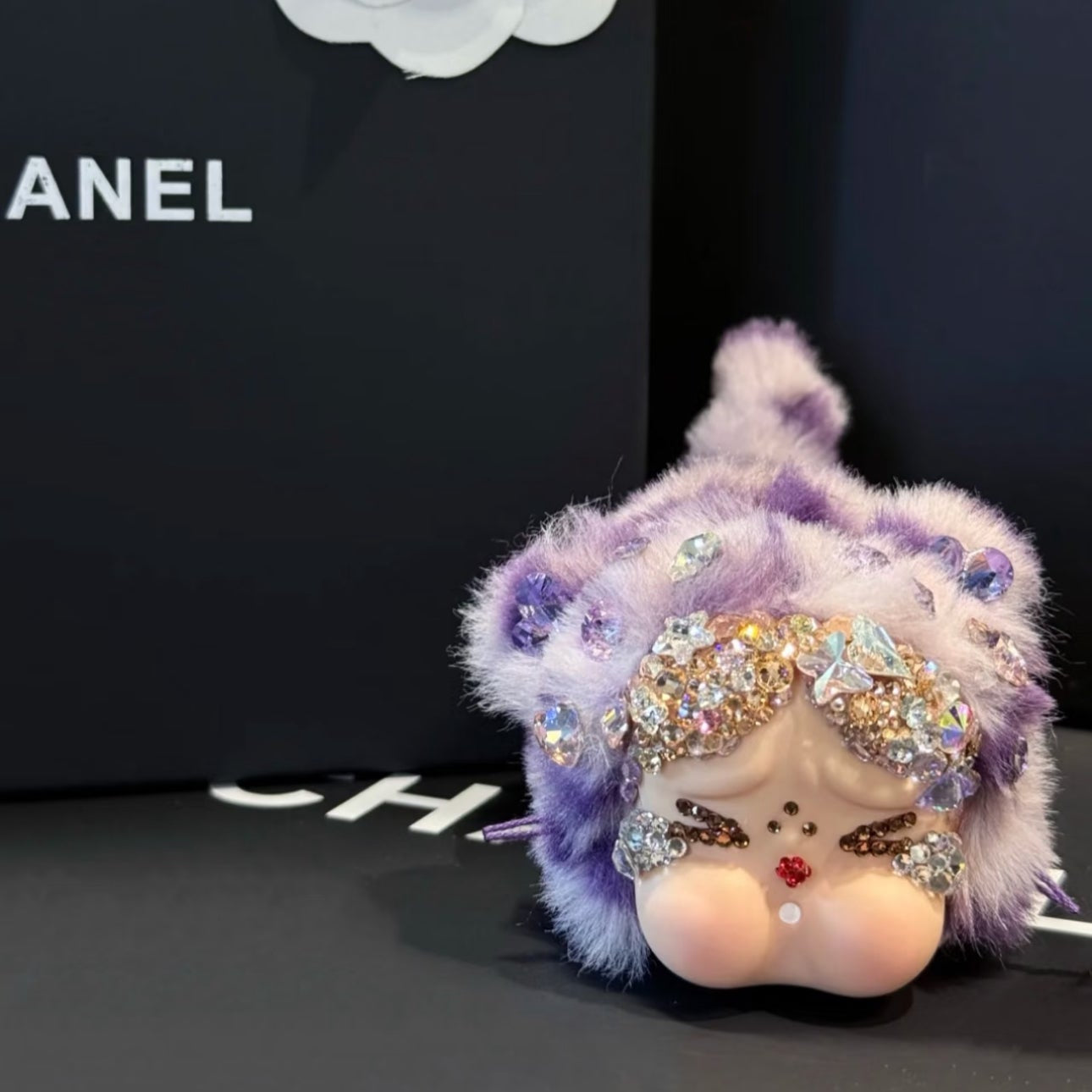 Authentic Pop Mart Neon Cutie Wild But Cutie Customized with Swarovski Crystals – Handmade Collectible