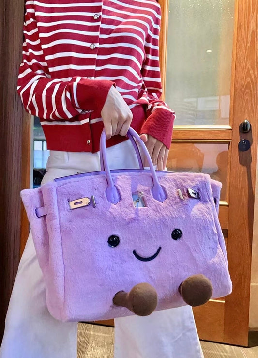 [New] Designer Inspired Jellycat Birkin H Bag Collection Purple