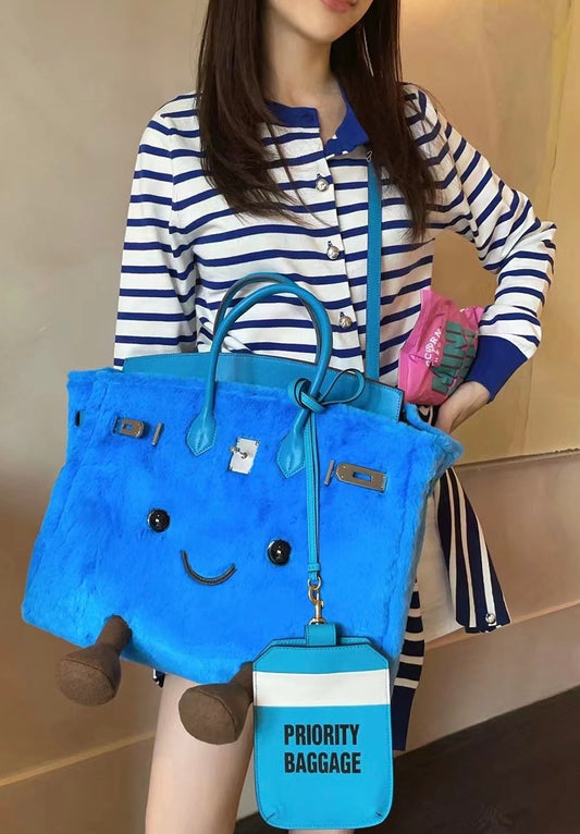 [New] Designer Inspired Jellycat Birkin H Bag Collection Blue