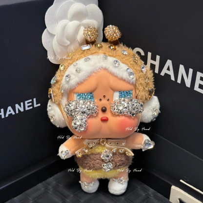 Authentic Pop Mart Crybaby Vinyl Plush Customized with Swarovski Crystals – Handmade Collectible