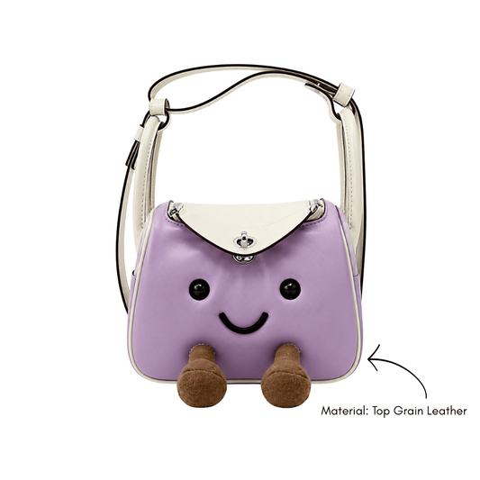 Lavender Ivory Fluff Cuddle Bag