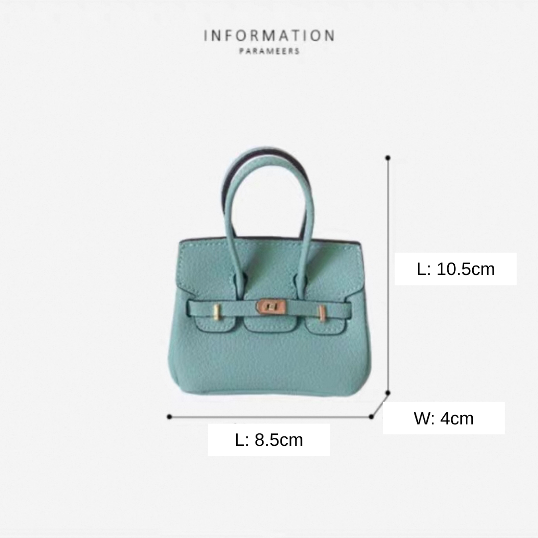 Luxury Mini Birkin-Inspired Keychain 10.5cm – Handbag Charm Gift for Purse Lovers