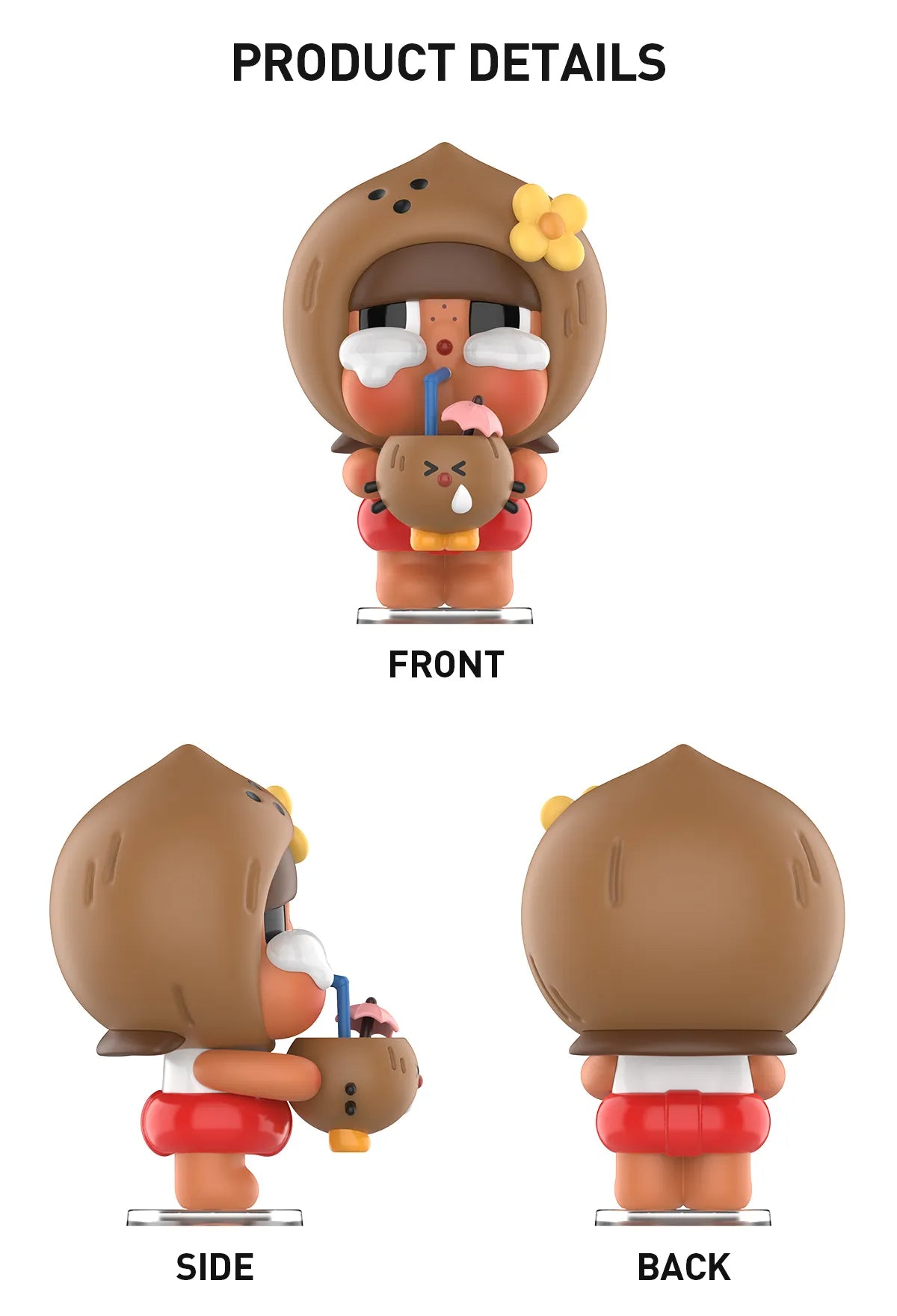 Crybaby Coconut Figure - Brown