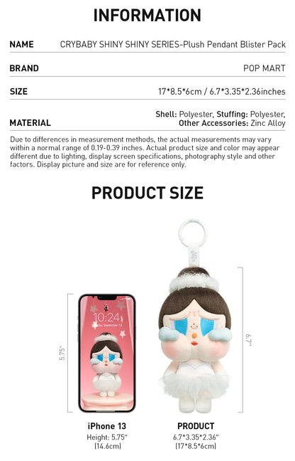 CRYBABY SHINY SHINY SERIES - Plush Pendant Blister Pack