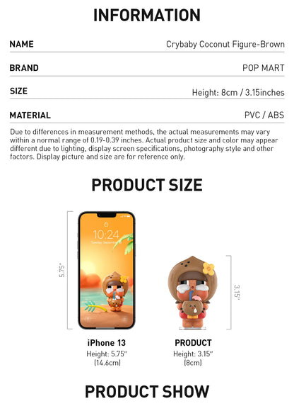 Crybaby Coconut Figure - Brown