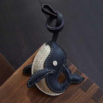 Orca Whale Handmade Leather Charm