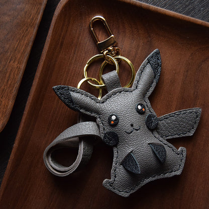 Pikachu Grey Handmade Leather Charm