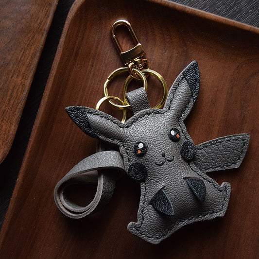 Pikachu Grey Handmade Leather Charm