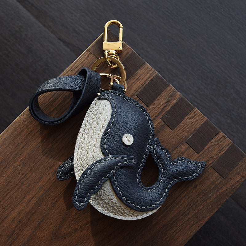 Orca Whale Handmade Leather Charm