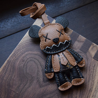 X Bear Handmade Leather Charm