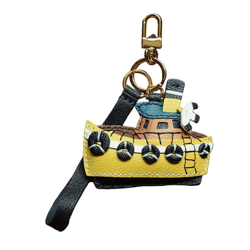 Boat Handmade Leather Charm