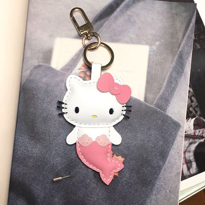 Mermaid Cat Handmade Leather Charm