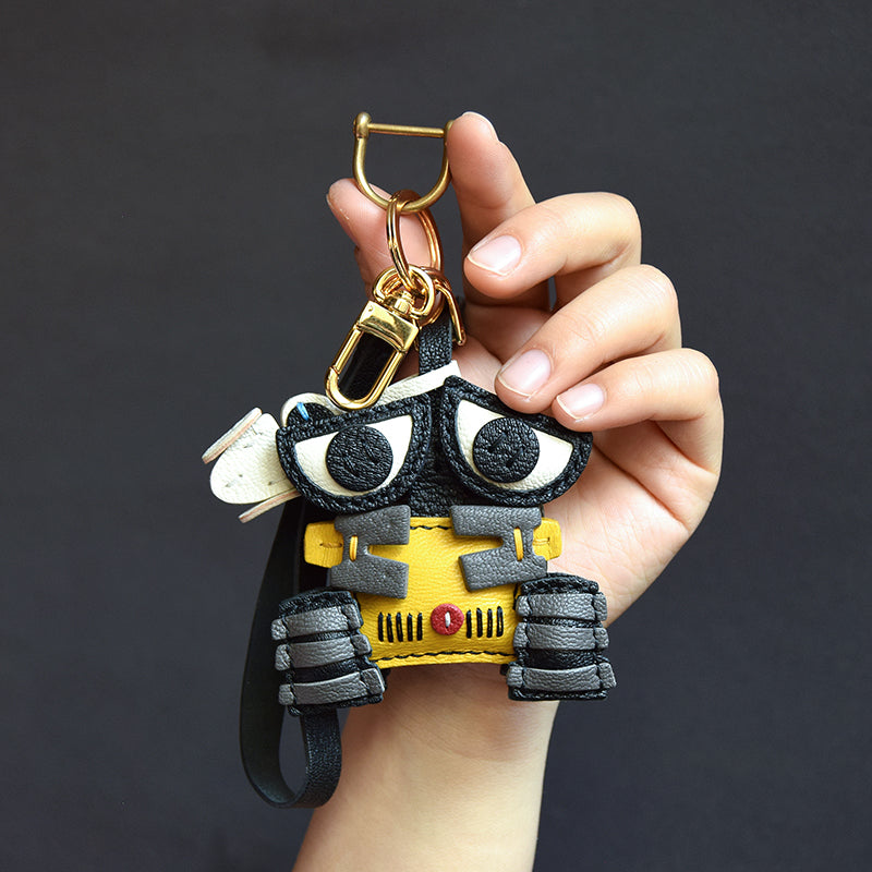 Mini Robot Handmade Leather Charm