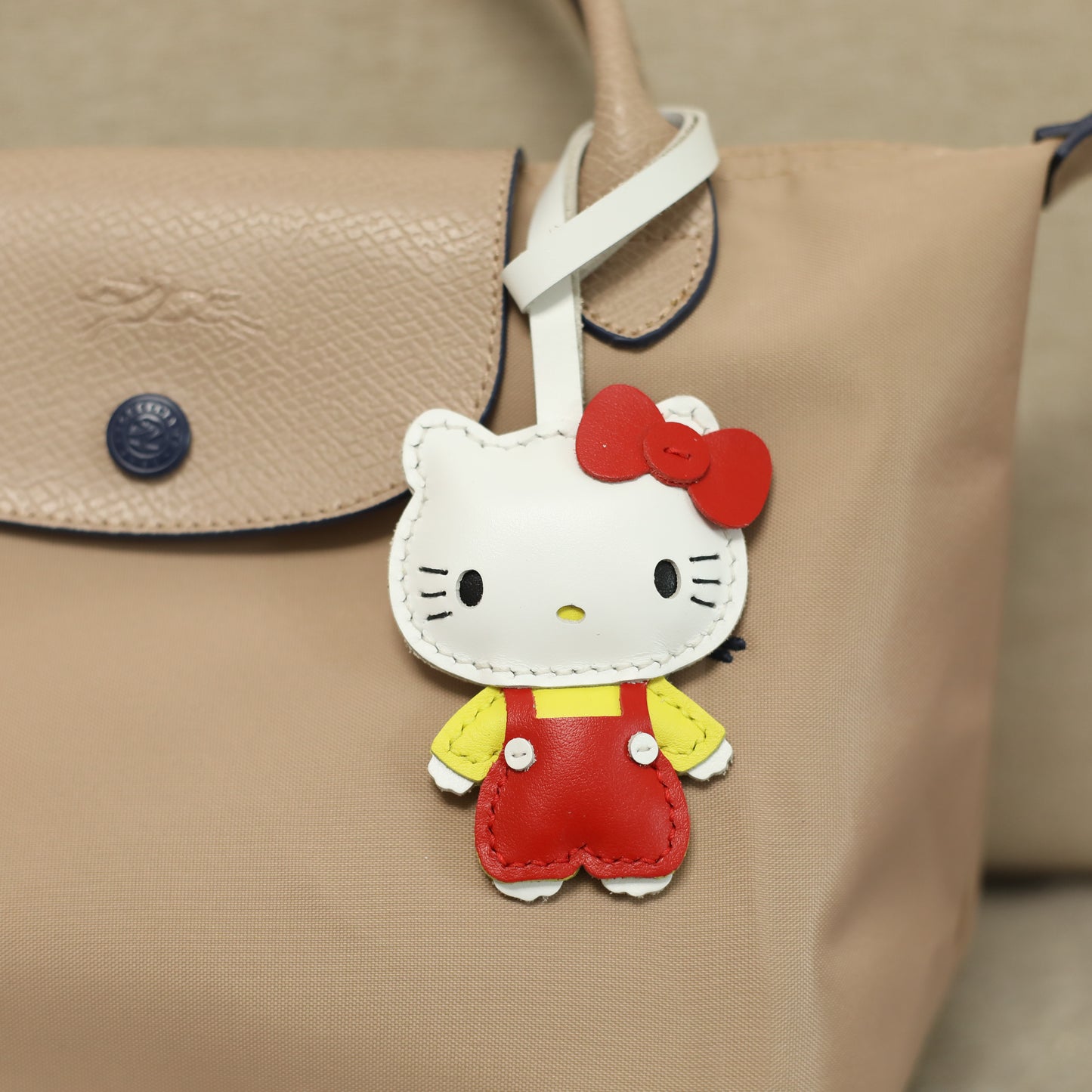 Cute Cat Handmade Leather Charm