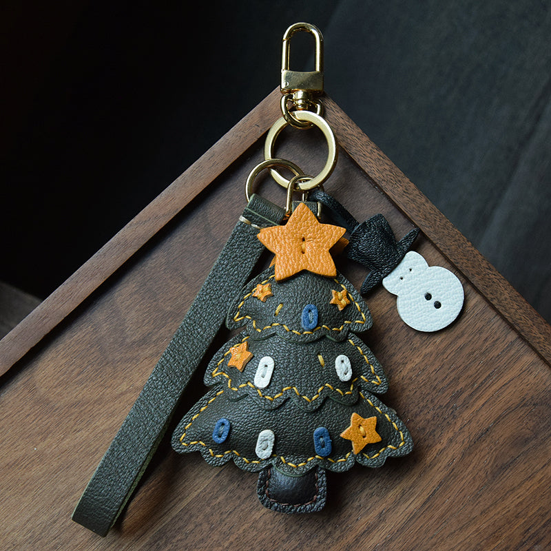 Christmas Duo Handmade Leather Charms