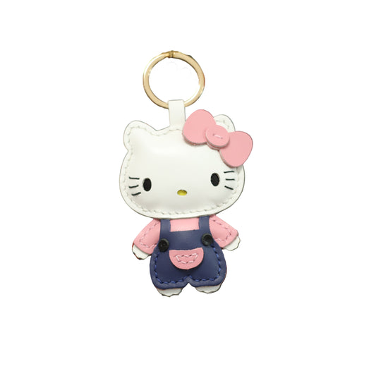 Cute Cat Handmade Leather Charm