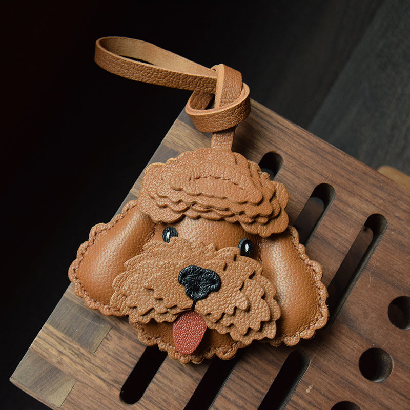 Poodle Handmade Leather Charm