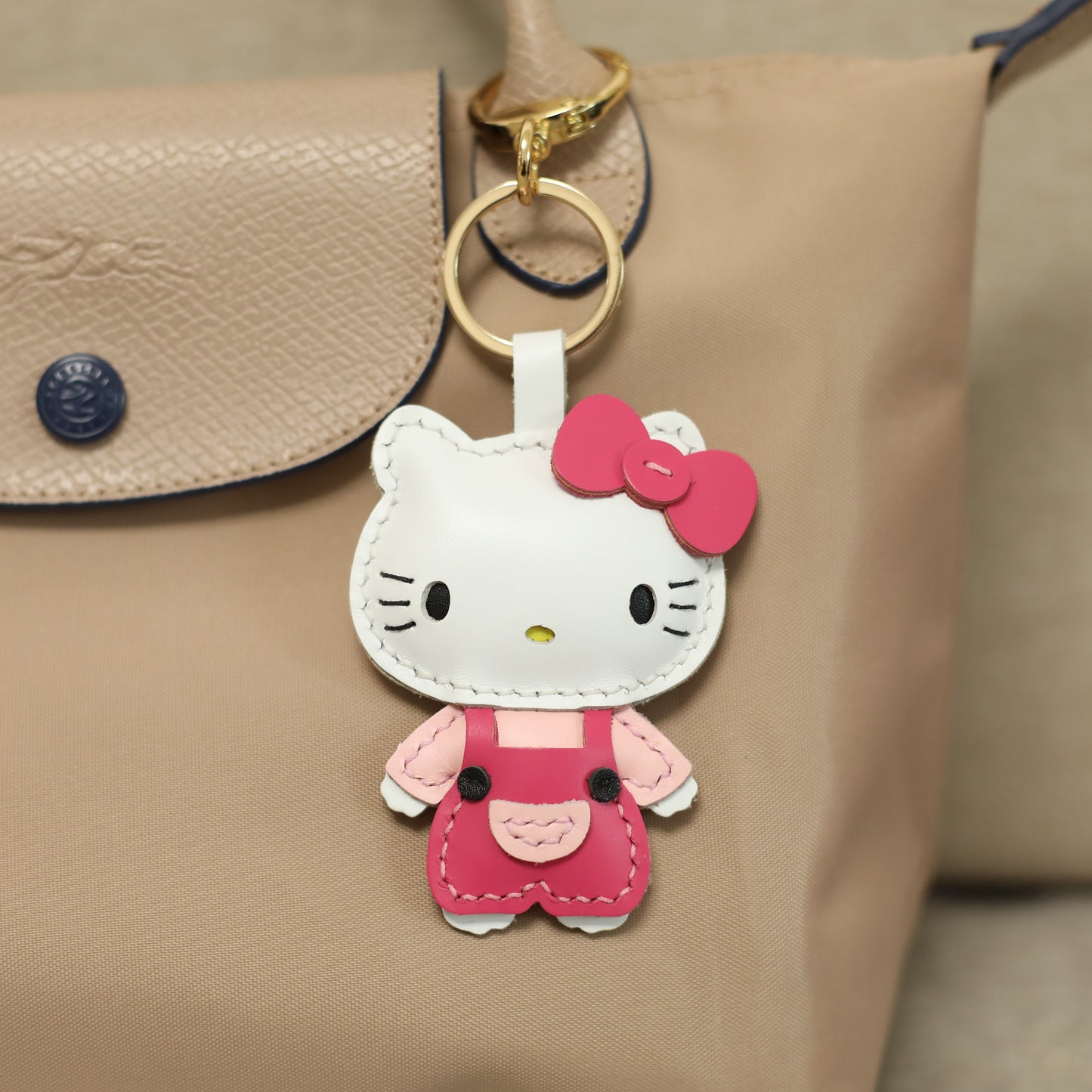 Cute Cat Handmade Leather Charm